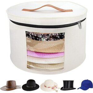 Large Hat Storage Box Foldable Felt Travel Organizer for Hats Toys Clothes